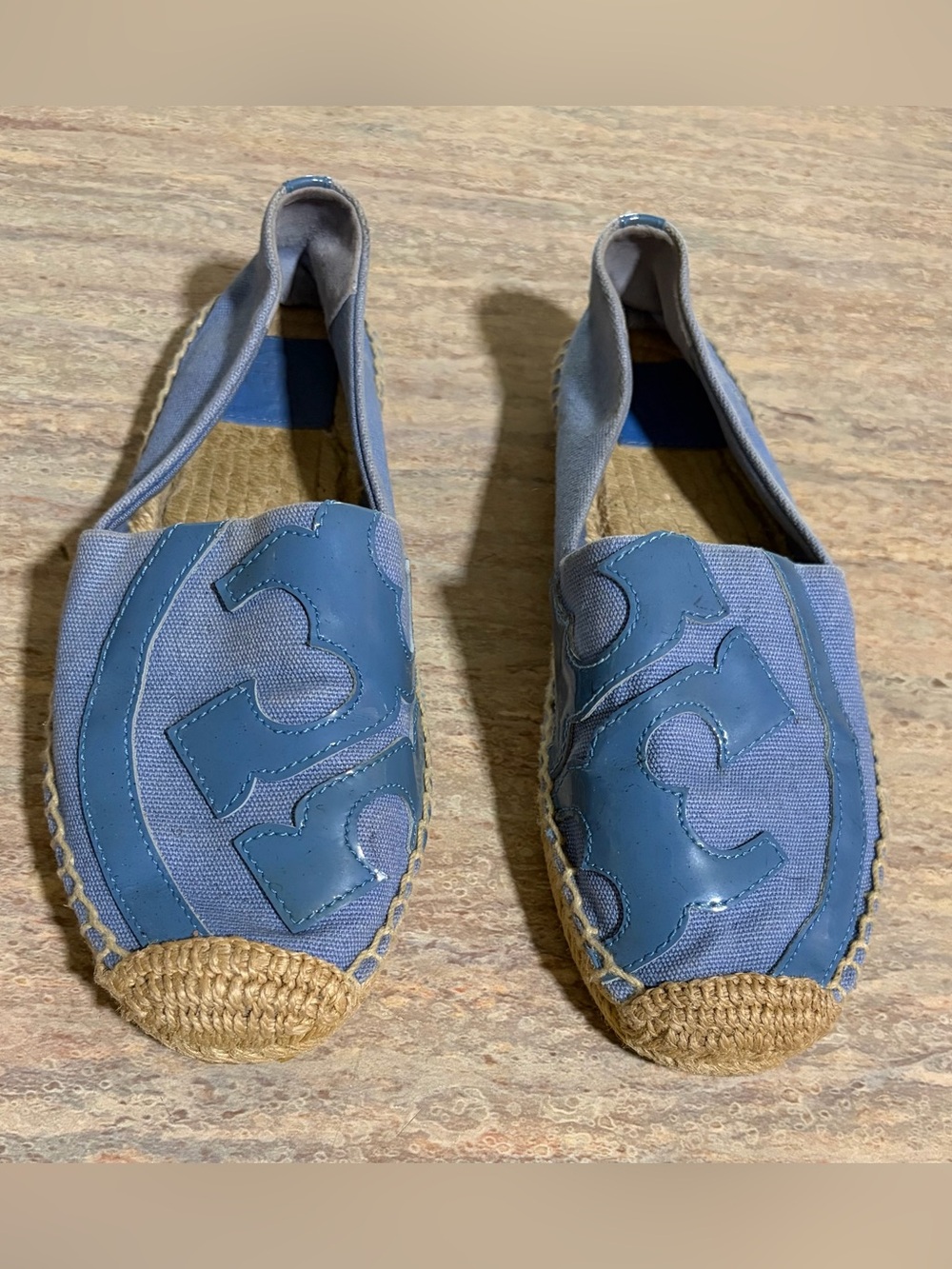 Tory Burch Blue Espadrille Flats